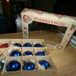 vintage blown glass ornaments. 11 bulbs.
